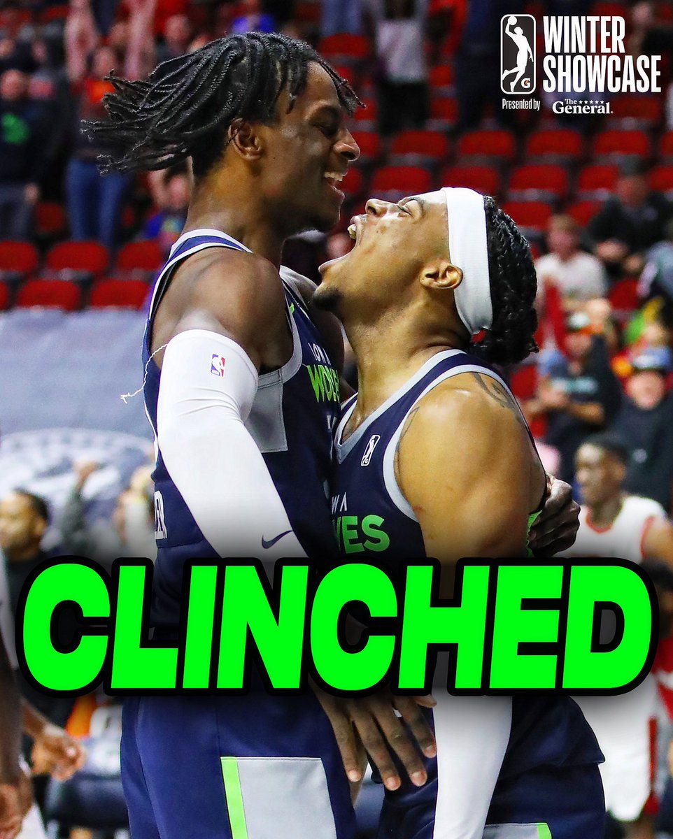 nbagleague's tweet photo. Congrats to the Iowa Wolves, as they are the first team to punch their ticket to the G League Winter Showcase presented by @thegeneralauto! 🐺 https://t.co/a8Jks1FnYi