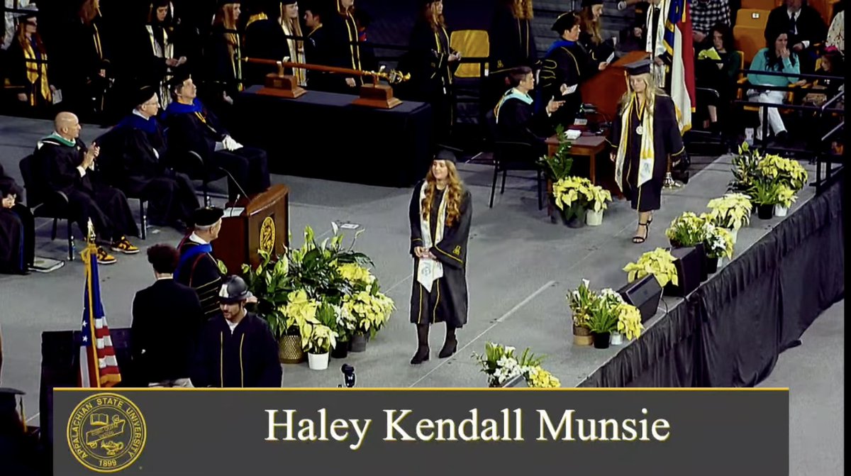 Proud father today! App State Univ Class of 2024 💛🖤🤍🎓🍾🎉 #firstborn #boone #appstate