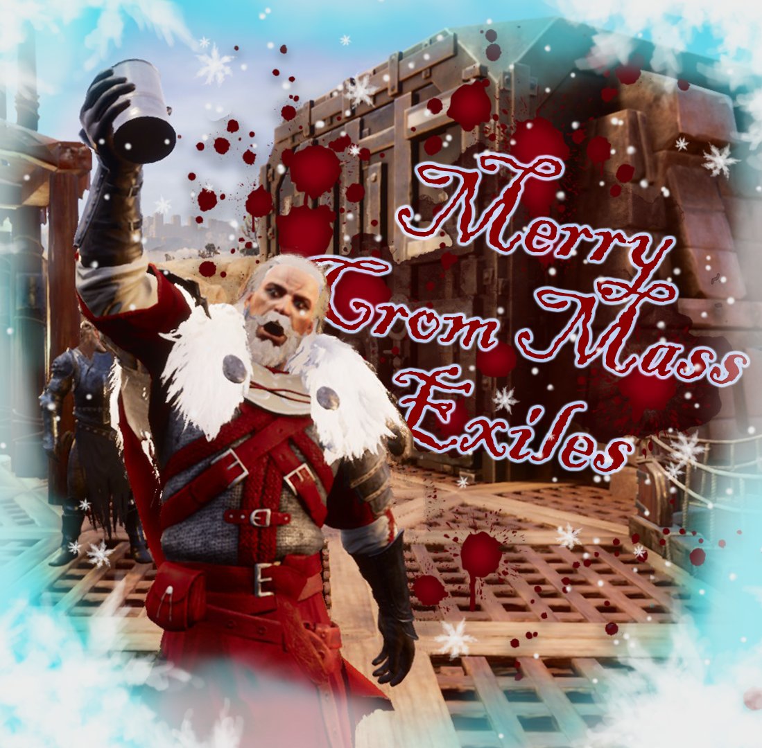 Ruinedworld's tweet photo. SantaExile wishes you d̵e̵a̵t̵h̵ a happy Crom Mass! #funcom #conanexiles https://t.co/nzcpeViyrX