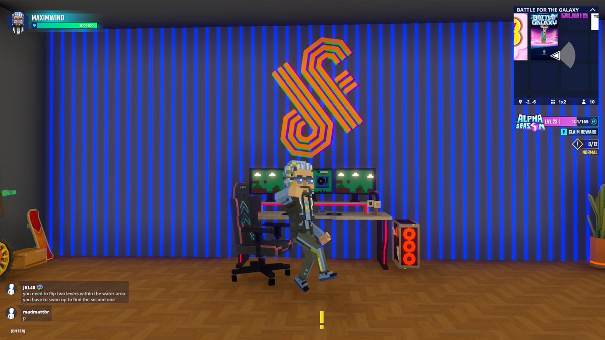 maximwind's tweet photo. Training at the Battle of Galaxy Dojo in @TheSandboxGame. Preparing to defend the universe, one punch at a time! 🥋🌌 @dancefightapp https://t.co/FFRuEPjf84 #TheSandbox #AlphaSeason4 #AS4SocialChallenge https://t.co/19yjpnuTSP