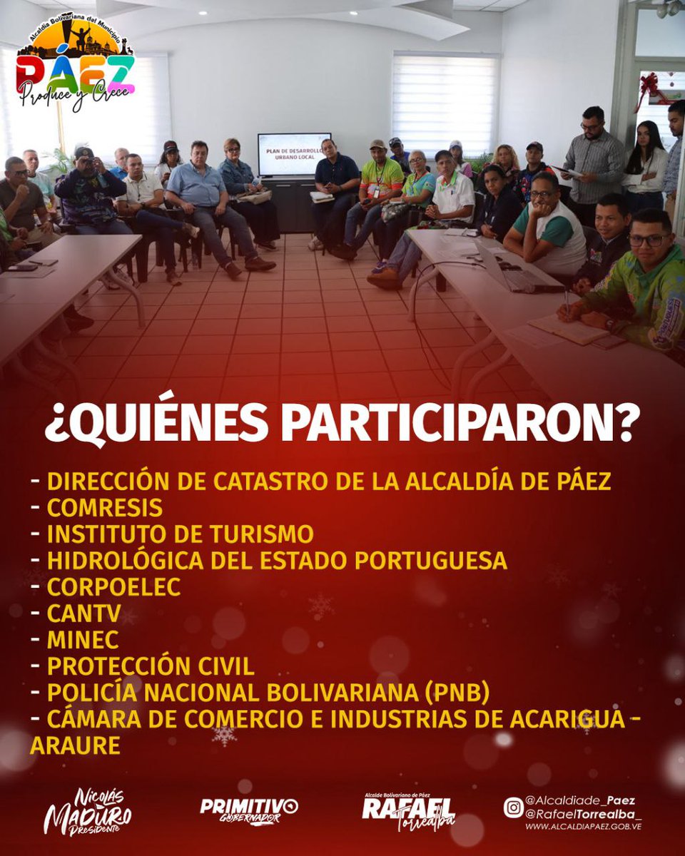 Trabajando en pro de un municipio más organizado de la mano del presidente Nicolás Maduro, el gobernador Primitivo Cedeño y el alcalde Rafael Torrealba.

🖥️ alcaldiapaez.gob.ve

#PáezProduceYCrece
<a href="/nicolasmaduro/">Nicolás Maduro</a> <a href="/primitivo_ceden/">Primitivo_Cedeno</a> <a href="/rtorrealba_/">Rafael Torrealba</a>