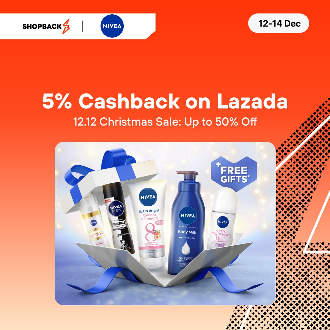 shopbackph's tweet photo. Wrap yourself in care this holiday season with NIVEA! πβ¨ Because glowing skin is the best gift of all. π
#NIVEAHolidays #GlowAndGive
#ShopBackPAMASKO #ShopBackKaMuna
#ShopBackPH https://t.co/mwlkkFbwpX
