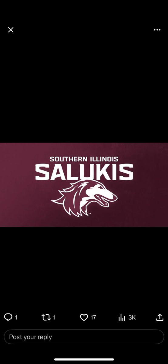 Blessed to receive a Division 1 offer to Southern Illinois University!!