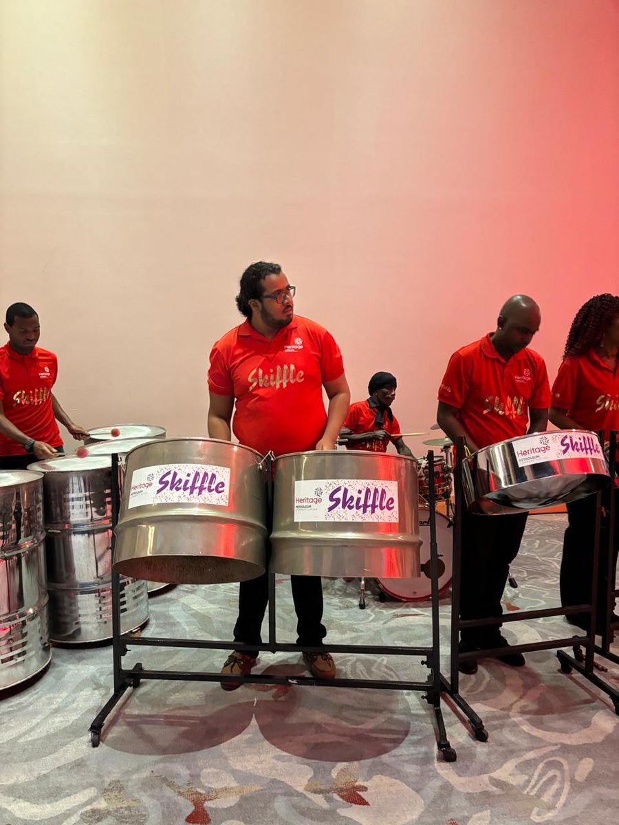 SkiffleSteel's tweet image. Heritage Petroleum Skiffle playing at Heritage Petroleum appreciation and awards function. It was an honor having our players there to support the initiative done by our sponsor 

#music #steelpan #steeldrums #WeRepSkiffle