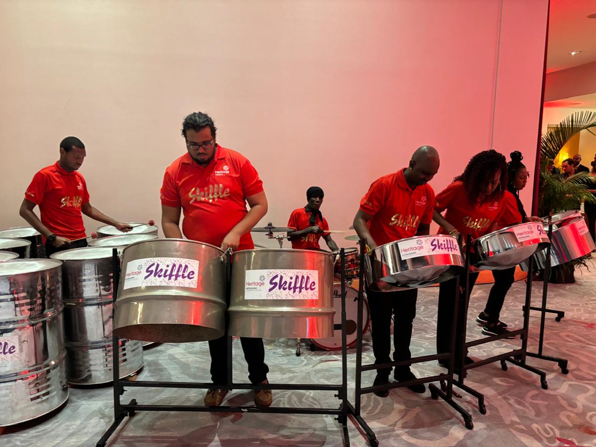 SkiffleSteel's tweet image. Heritage Petroleum Skiffle playing at Heritage Petroleum appreciation and awards function. It was an honor having our players there to support the initiative done by our sponsor 

#music #steelpan #steeldrums #WeRepSkiffle