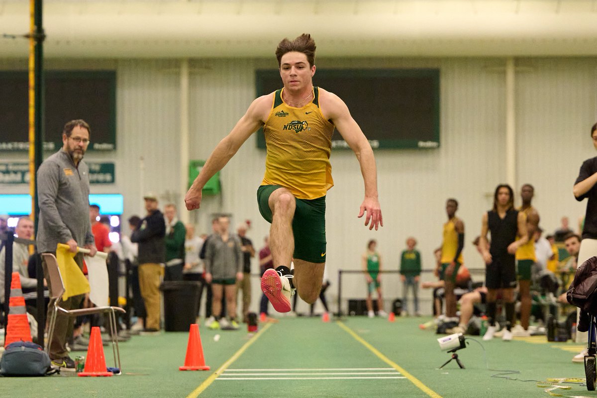 Sophomore Adam Dugger registered a personal-best 50-03.50 (15.33m) to win the triple jump.

Best indoor triple jump by a Bison since the 1980s.

No. 4 on the NDSU all-time indoor list.