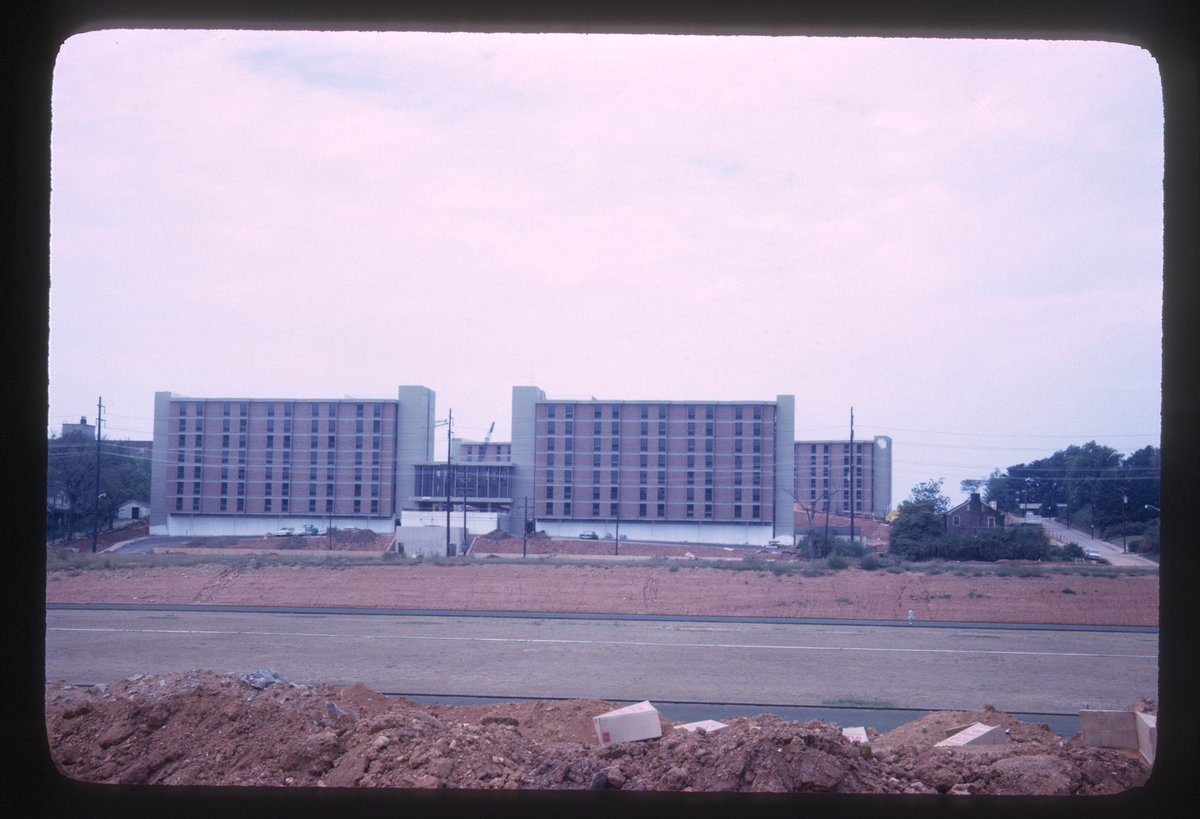 zachkeith's tweet photo. Photos of Humes Hall and the rest of Presidential Court followed by Clement Hall on the University of Tennessee’s  campus. Taken between 1964-1969. https://t.co/3MWdAMw3UO