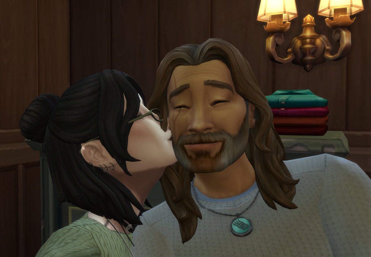 qynchiiplays's tweet photo. then we unsuccessfully tried to seduce Greg… I didn’t know he didn’t have a woohoo option until after 😅

sooo we got with Christopher! &amp; he gave us baby Maxine 🐺

I also had Eve get a job as a scientist for exactly 3 days before she got fired .. we needed those rare gems! https://t.co/vLoPgPms6u