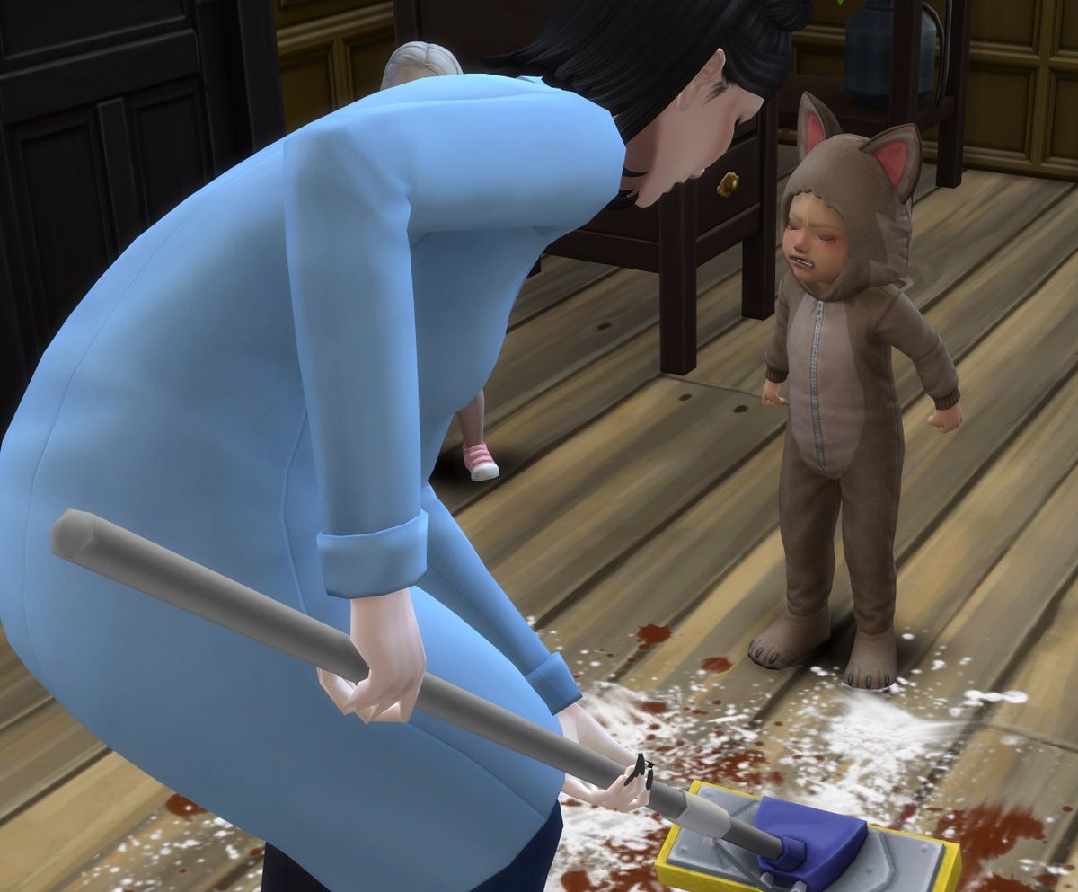qynchiiplays's tweet photo. then we unsuccessfully tried to seduce Greg… I didn’t know he didn’t have a woohoo option until after 😅

sooo we got with Christopher! &amp; he gave us baby Maxine 🐺

I also had Eve get a job as a scientist for exactly 3 days before she got fired .. we needed those rare gems! https://t.co/vLoPgPms6u