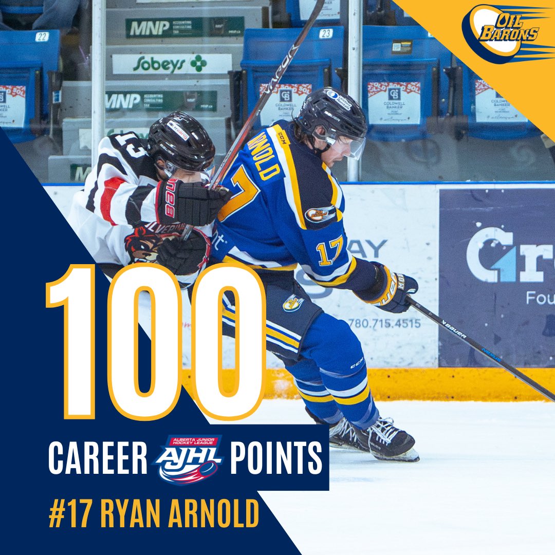 100 CAREER <a href="/TheAJHL/">TheAJHL</a> POINTS

Congratulations Ryan Arnold 🔥🔥🔥 #ymm #ajhl #gomobgo