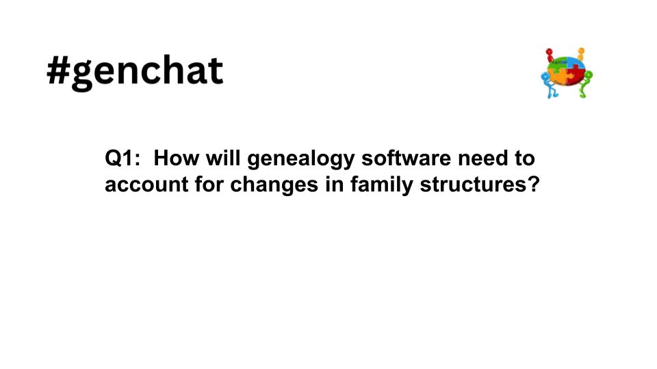 Q1 #genchat How will genealogy software need to account for changes in family structures?