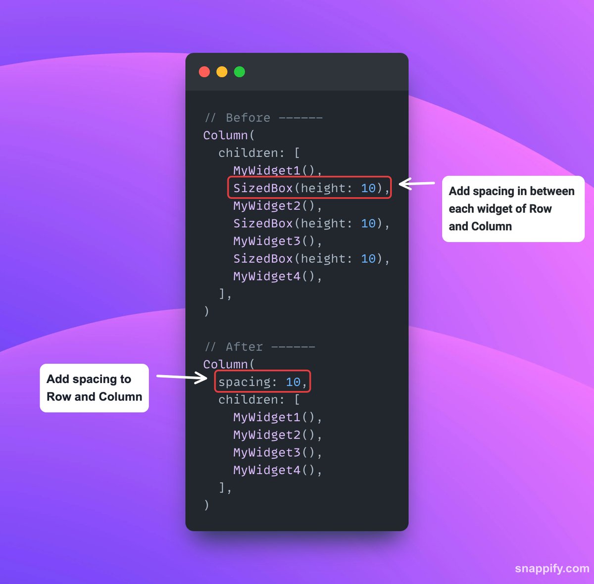 rathorerahul586's tweet photo. The most awaited feature is included in the #Flutter 3.27 #update: Handle spacing between row and column children.

#FlutterDevs #flutterupdate https://t.co/qWYOTt96jS