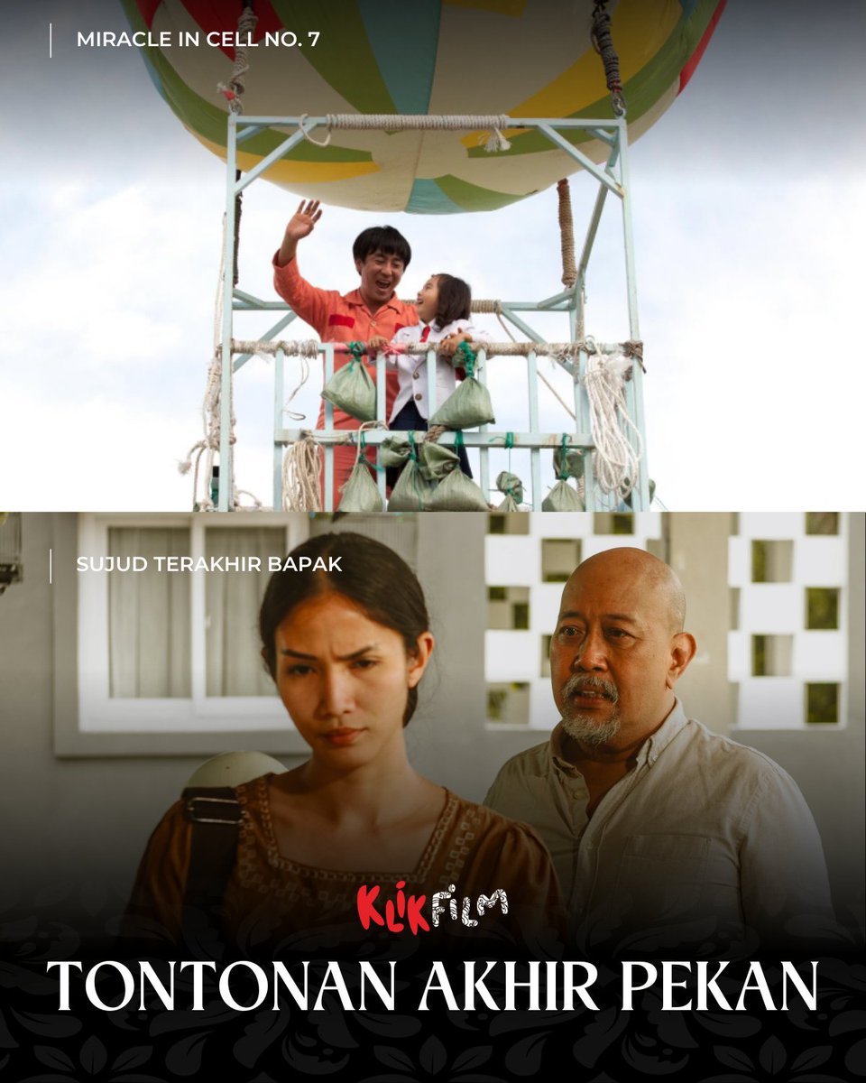 KlikFilm's tweet image. Satu rumah hanya scroll IG karena cuaca sedang tidak mendukung untuk jalan-jalan? 😌
Mending tonton film-film keren yang asik untuk dinikmati bersama keluarga pada akhir pekan ini. 🙌😆

Yuk tonton film-film terbaik berikut ini hanya di KlikFilm.

#KlikFilm
#WeekendWatchlist
