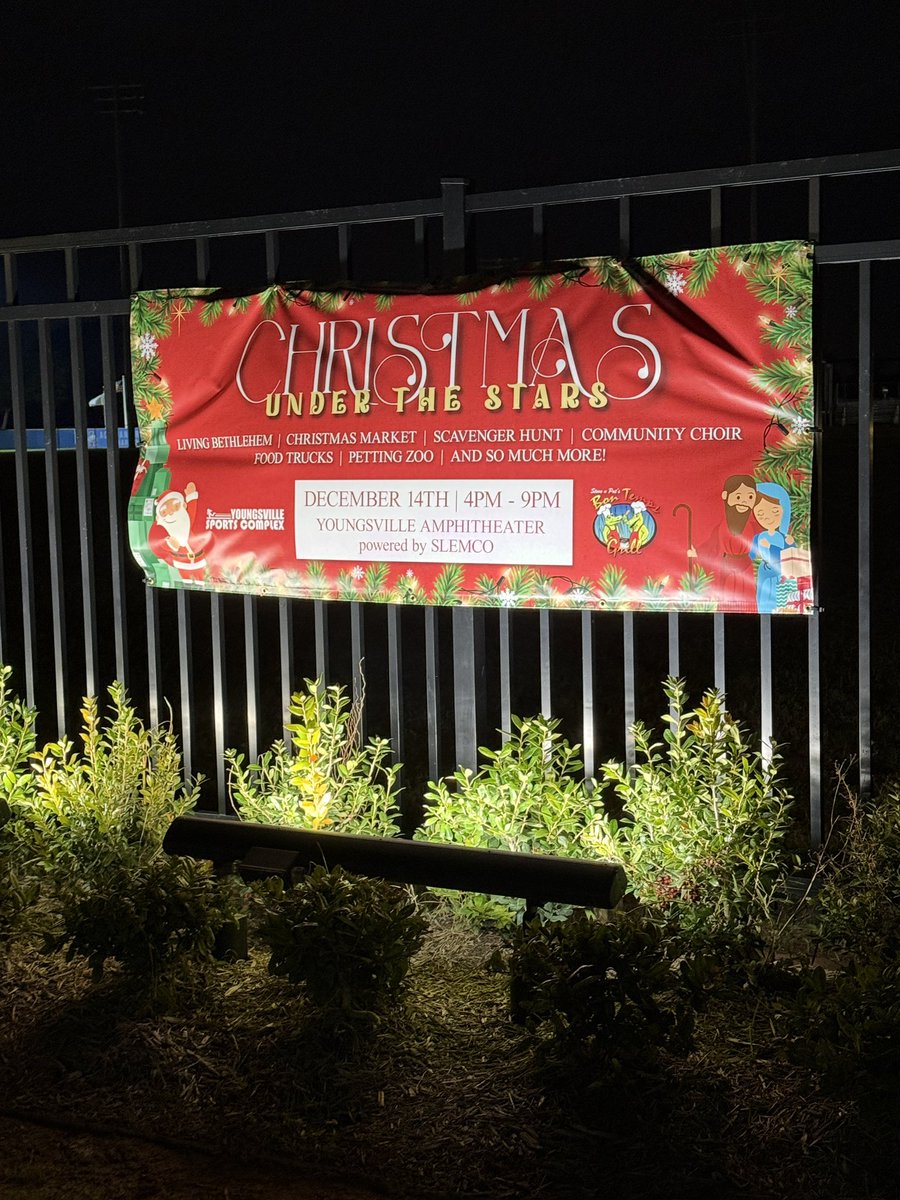 ADWORX_'s tweet photo. Getting ready for Christmas Under the Stars! Saturday, Dec. 14th, 4pm-9pm at the Youngsville Amphitheater powered by SLEMCO. #christmasunderthestars #youngsville https://t.co/LlRyv1LliD