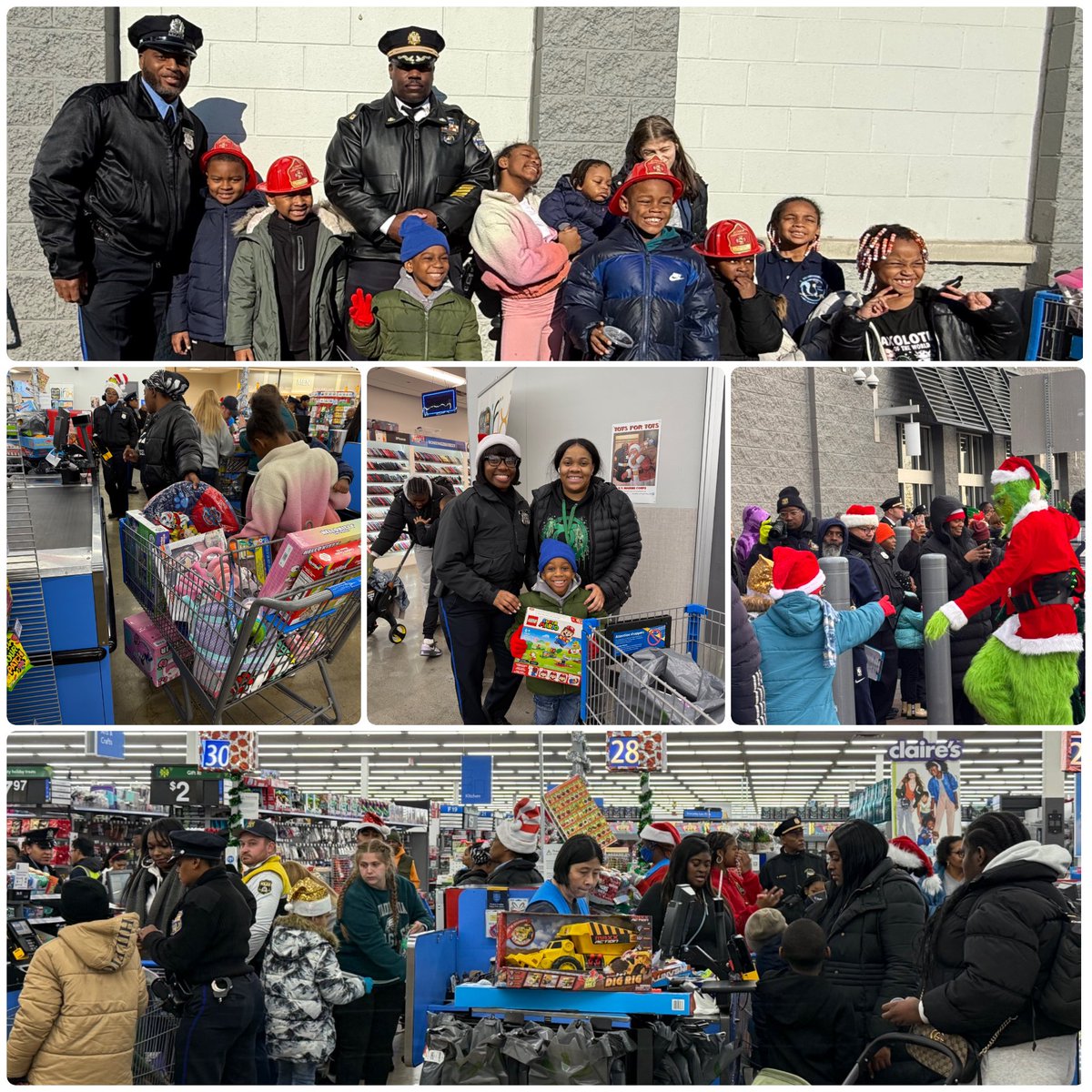 Children from all over the city enjoyed the day shopping with officers at Walmart.