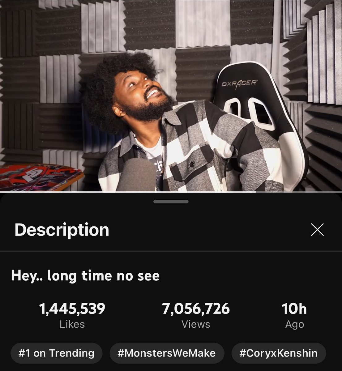 thekatcarson's tweet photo. Of course heโs trending # 1๐ฉ๐ญand the fact he gained over 200,000 subs soon as this dropped is crazy๐ฅน๐ฅน #CORYISBACK https://t.co/NxbweAnhMg