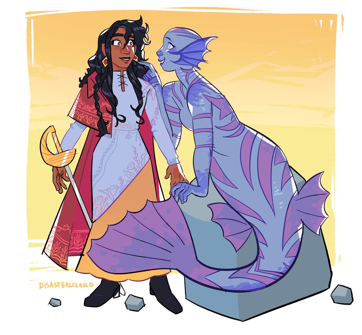 fanart of my friend's characters #mermaid