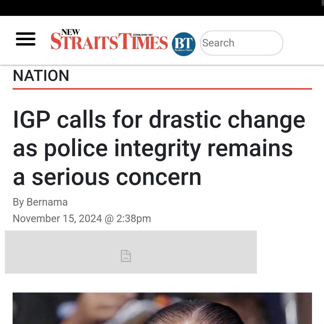 KamiSIUMAN's tweet photo. Despite all the sexual harassment awareness workshops, "disability simulations", and hand wringing by the IGP, PDRM seems unable or unwilling to change.
Would #IPCMCNow be too drastic?
https://t.co/sRuOauGV2z https://t.co/e4ySxZfLlT