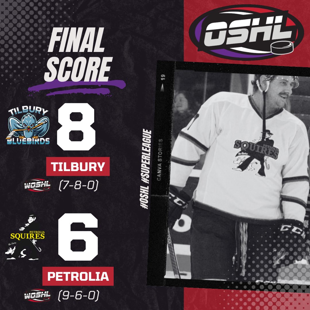 Tilbury completes the comeback to beat Petrolia!
8-6

#OSHL #SuperLeague