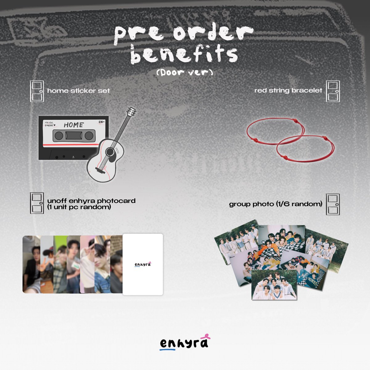 OPEN PRE ORDER
“HOME 🏠” (Door ver.) 🚪 photocard holder by enhyra 🩶 [special &amp; limited edition.]

pre order by gform :
forms.gle/j2ioLVR16uAujv…

Close PO : 20 Desember 2024