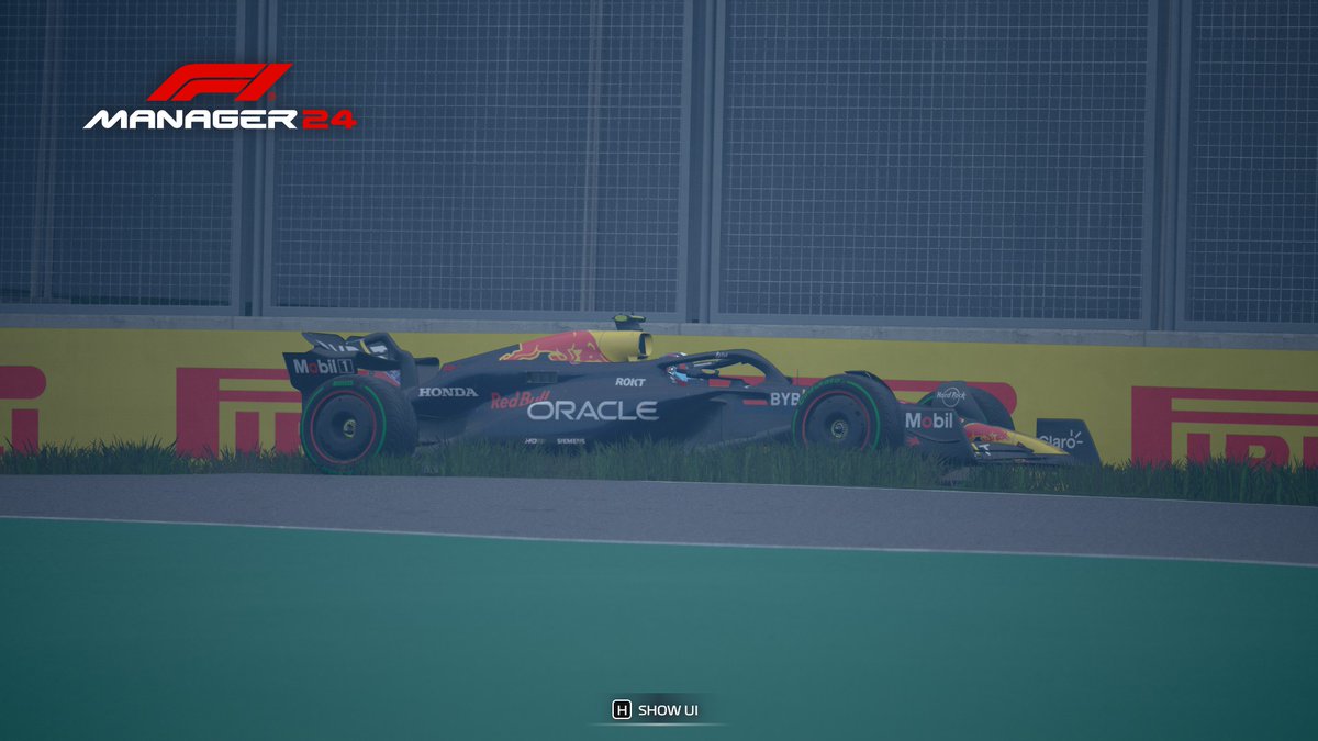 FormulaCarSim's tweet photo. Opening lap miscue for @kazbhafc locking up in sector 3 of his home grand prix, and drops to the back https://t.co/hMYoy0i9Rh
