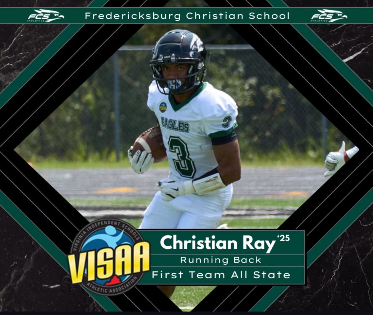 ChristianRay06's tweet image. Blessed to be named 1st team ALL-STATE Running Back and 2nd team ALL-STATE Defensive Back‼️‼️