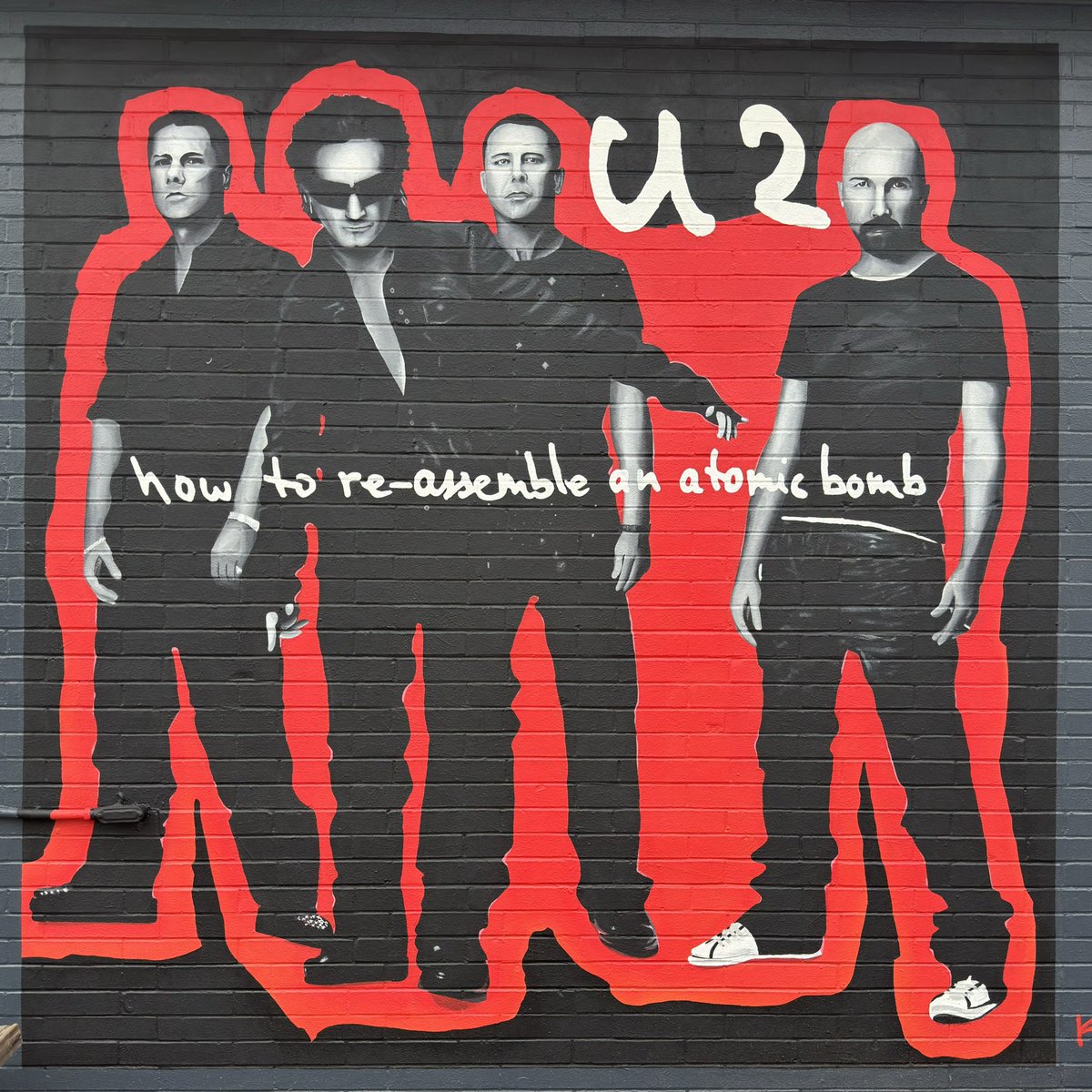 zeejaydee's tweet photo. @u2songs on the exterior wall at @Grimeys in Nashville https://t.co/Ahl4arLMUP