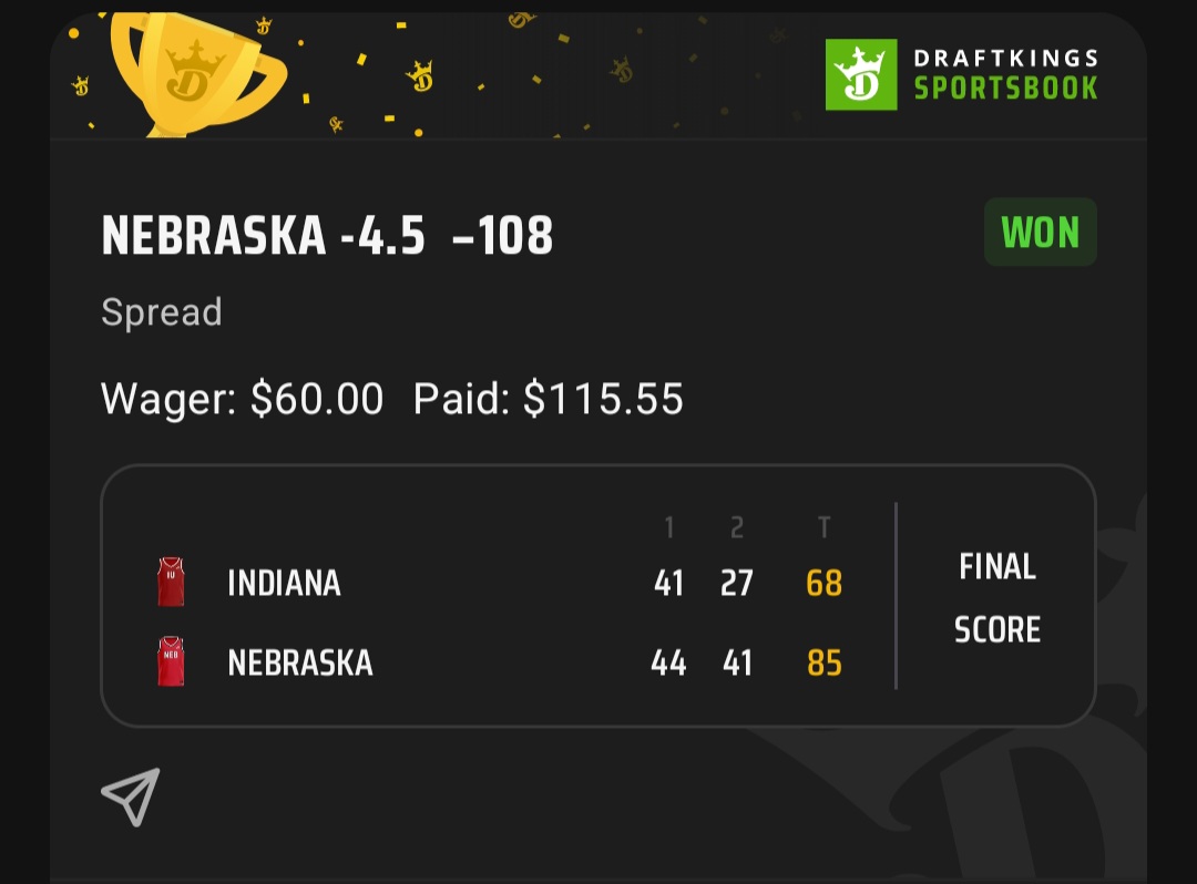 Only_Trend_Bets's tweet photo. Banggggggg on their heads. Try to limit me pregame? That's cute, hold my beer. Made it roughly a 6u bomb on them. 

#GamblingTwitter #SportsBetting #sharp #CBB #draftkings #fanduel https://t.co/soSqaKtTX4