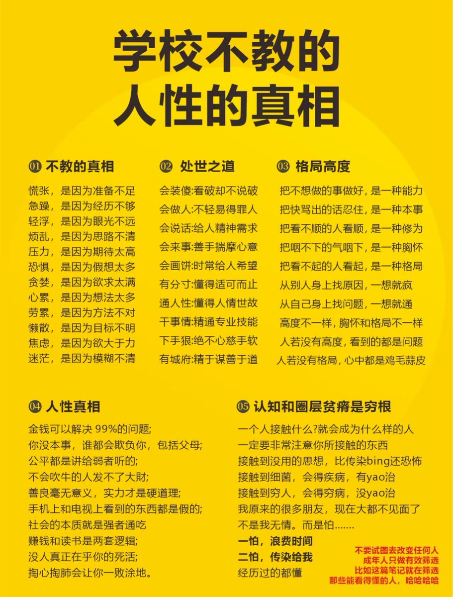 学校不教的人性的真相