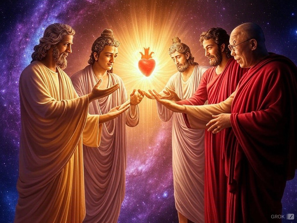 NaturalSenseIAm's tweet photo. The Heart's Wisdom: Unveiling the Healing Power of Love Across Time and Tradition

Jason Padilla | Science and Spirituality Correspondent

December 13, 2024

In an era where science and spirituality often seem at odds, a profound convergence is emerging—one that echoes the teachings of spiritual leaders like Jesus, Muhammad, Buddha, the Dalai Lama, and Krishna. The concept? That understanding and embodying love, untainted by negative perceptions, can unlock extraordinary abilities for healing both body and mind.

-The Science of Love and Healing-

Modern research in psychoneuroimmunology has begun to illuminate the pathways through which emotions impact our health. Studies have shown that chronic stress can slow wound healing and impair immune function. However, positive emotional states, like love and peace, can counteract these effects. For instance, laughter therapy has been linked to increased activity of natural killer cells, a crucial part of our immune defense.

Neurocardiology further explores this heart-mind connection, revealing that the heart sends more signals to the brain than vice versa, influencing our emotional and cognitive states. This suggests that a heart in a state of coherence—often achieved through love or compassion—can foster physiological environments conducive to healing.

Research into the effects of mind-body interventions like meditation shows changes in gene expression associated with reduced inflammation and better stress response. These findings suggest that states of peace and love can have tangible biological impacts, potentially enhancing cellular regeneration by reducing stress-related impediments.

-Echoes of Ancient Wisdom-

This scientific insight into the healing power of love and peace resonates deeply with the teachings of various spiritual traditions:

Jesus Christ emphasized love as the greatest commandment, teaching that love for one another would heal and unite. His message of unconditional love mirrors the concept of heart coherence and its health benefits.
Muhammad spoke of compassion and love as pathways to peace, both within oneself and in society, suggesting that such states not only soothe the spirit but also promote physical health.
Buddha taught about the power of loving-kindness (Metta), where love directed towards all beings leads to inner peace and liberation from suffering, which is now seen in the light of reducing stress and promoting healing.
The Dalai Lama has long advocated for compassion as a source of joy and healing, aligning with the scientific understanding that positive emotions can bolster the immune system and enhance well-being.
Krishna, in the Bhagavad Gita, speaks of devotion (Bhakti) as a path to self-realization and healing, where love for the divine and all creation could be seen as fostering a regenerative environment within oneself.

-Integrating Science and Spirituality-

This convergence of ancient wisdom and modern science suggests that if we truly understand our heart and love without the veil of negative perceptions—anger, fear, or hate—we can tap into our innate ability for self-healing. The heart, in its pure form of love, becomes not just a symbol but a literal powerhouse of healing energy, capable of influencing our physical state and accelerating recovery processes.

-Conclusion-

As we stand at the crossroads of science and spirituality, it's clear that the teachings of these revered figures have always carried a profound truth about human health and well-being. By embracing love in its purest form, we might unlock the extraordinary potential to heal our bodies and minds, echoing a timeless message across cultures and epochs. This understanding invites us to reconsider how we live, love, and heal, integrating the heart's wisdom into our daily lives for a healthier, more compassionate world.

@elonmusk
@ToscaMusk  #ReligiousFreedom #Buddha #Krishna #JesusChrist #Islam #Peace #StarAcademyLeLive #WhenThePhoneRings #AlluArjun