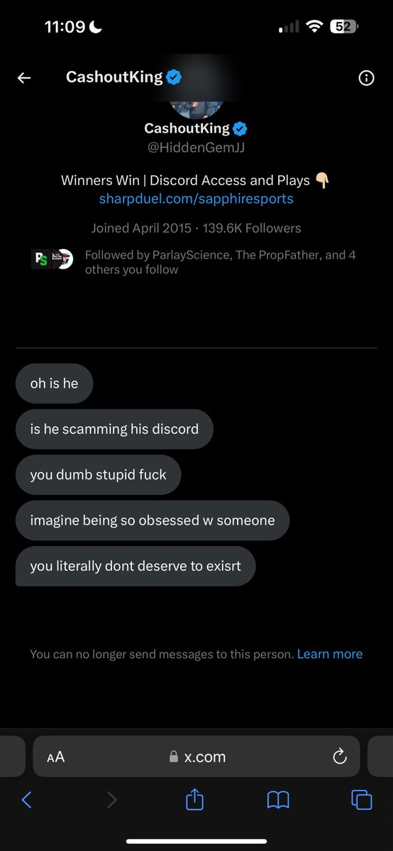 Cryptkingpin1's tweet photo. Officially blocked by @HiddenGemJJ after he sent me this. He is dumping and pretending that he’s not and now his discord members are lost and confused because they’re wasting money and putting it into his pockets @ParlayScience @Geechi4848 #uhc #crypto #bitcoin #memecoin #Luigi https://t.co/CdaGN3pmIa