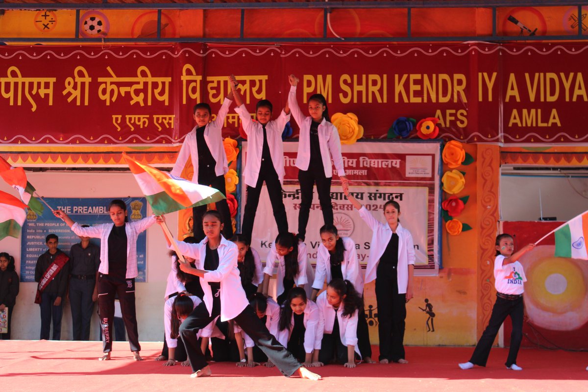 KvAmla's tweet photo. Celebration of KVS Foundation Day 2024 at PM SHRI KV AFS AMLA
@KVS_HQ , @kvs_bhopal , @katiyarmadanM , @katiyarmadan https://t.co/H3fKDQikQl