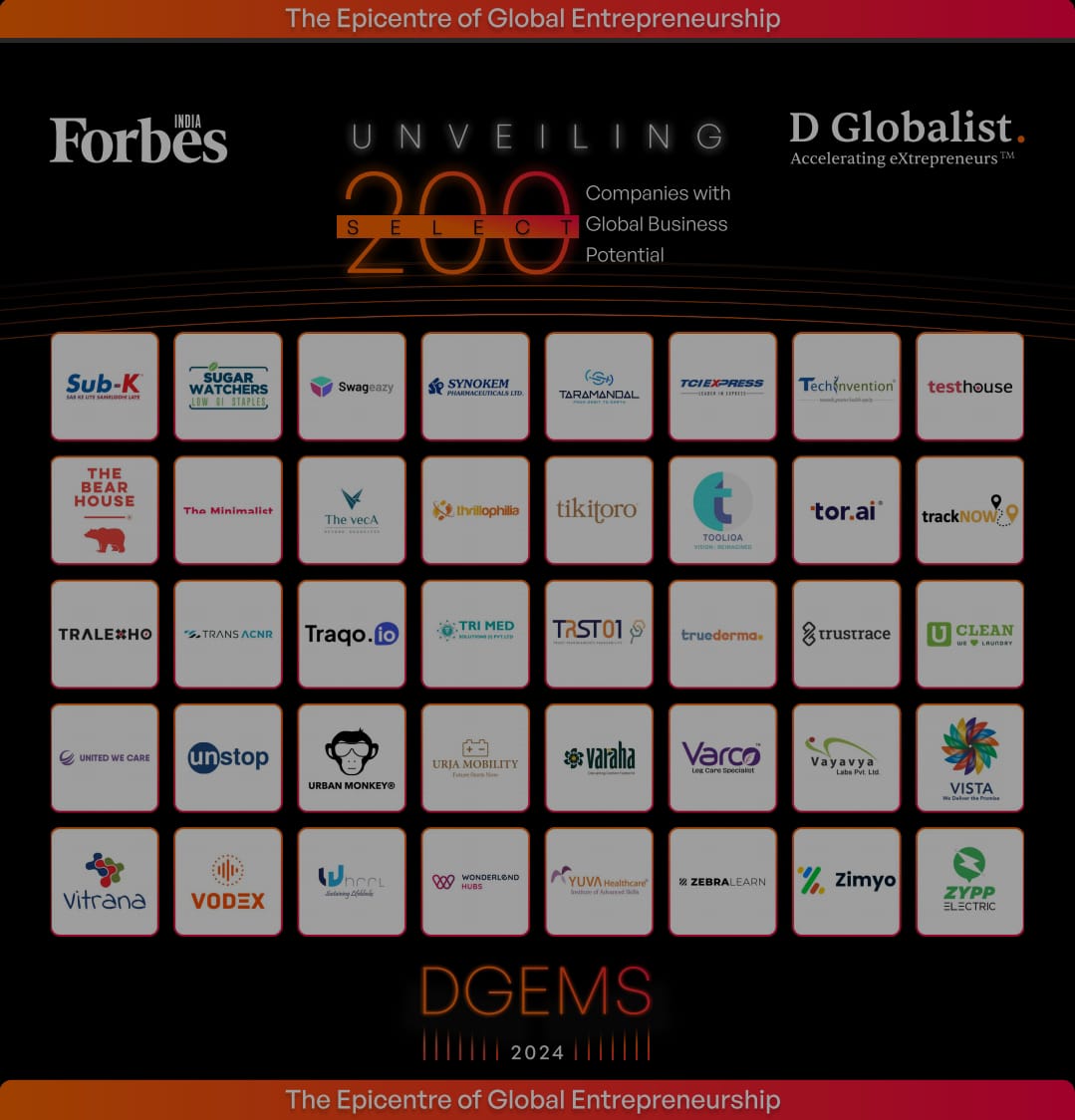 SubKIMPACT's tweet image. @SubKIMPACT  is delighted to be listed amongst Select 200 Companies with a Global Business Potential !
@ForbesIndia @d_globalist 
#DGEMS2024 #Select200 #eXtrepreneur #BeyondBorders #GoGlobal