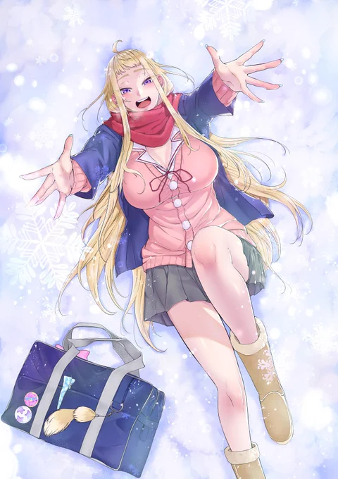 単行本第1巻表紙イラスト記念すべき一番最初の単行本表紙カラー結局この絵が一番目にする機会が多い!!紙の単行本と電子では色味が結構違ったりするので、その差に戸惑った思い出#道産子ギャル #どさこい#どさこい過去絵集 