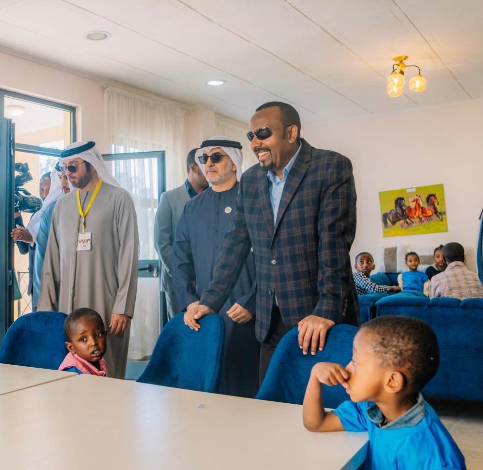 AbiyAhmedAli's tweet photo. In recent years, significant efforts have been made to improve the living conditions of low-income groups in connection with Ethiopia’s ongoing mega projects. Today, we proudly inaugurated the Oromia Abdi Boru Orphanage Center, a facility established with the generous support of Sheikh Mohammed bin Zayed Al Nahyan, President of the United Arab Emirates and a steadfast friend of Ethiopia. Beyond its mission to provide care and support for orphans and children in crisis, this center stands as a testament to the strong and enduring cooperation between our two nations.