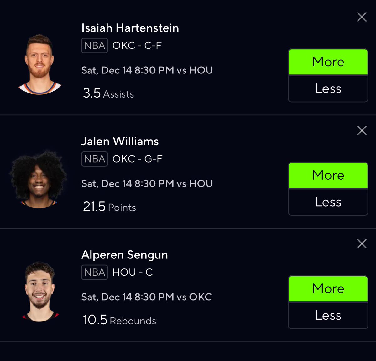 $100 TO SOMEONE WHO LIKES IF THIS HITS❤️

⚡️Thunder vs Rockets 🚀 EARLY VALUE 5x Prizepicks Slip💫🌟

Let’s Stay Hot🔥

❤️ IF TAILING