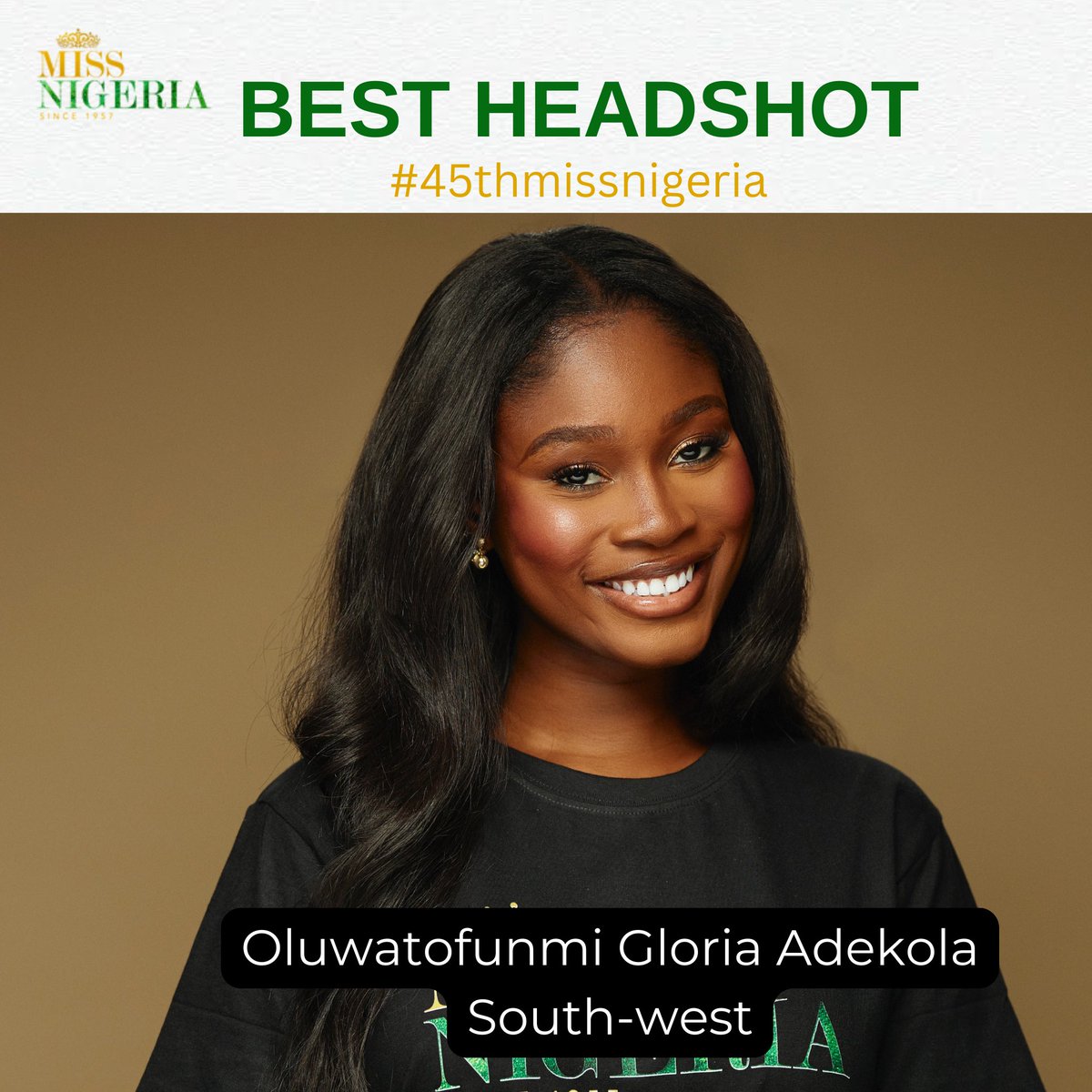 And we have our WINNER 🥳
The Best Headshot #45thmissnigeria goes to
Oluwatofunmi Gloria Adekola representing the South-west.

Congratulations 👏 
.
.
#45thmissnigeria
 #missnigeria #nigeria