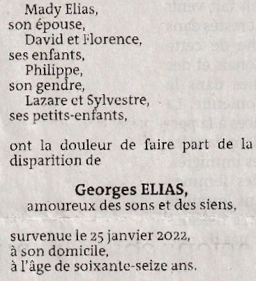 L'amour des sifflantes. Le Monde, 2 février 2022. #avisdedécès