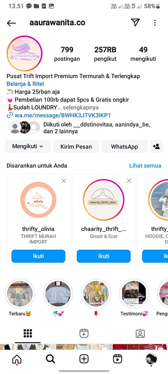 FridaIsmaw84678's tweet image. ges hati hati sama akun ini ya penipuan!!!, mending beli di toko resmi aja yang, hati hati dalam memilih toko semoga kalian bisa bijak dalam memilih toko biar ga kejadian kaya aku😊🌷 #penipuan #instagram #trift