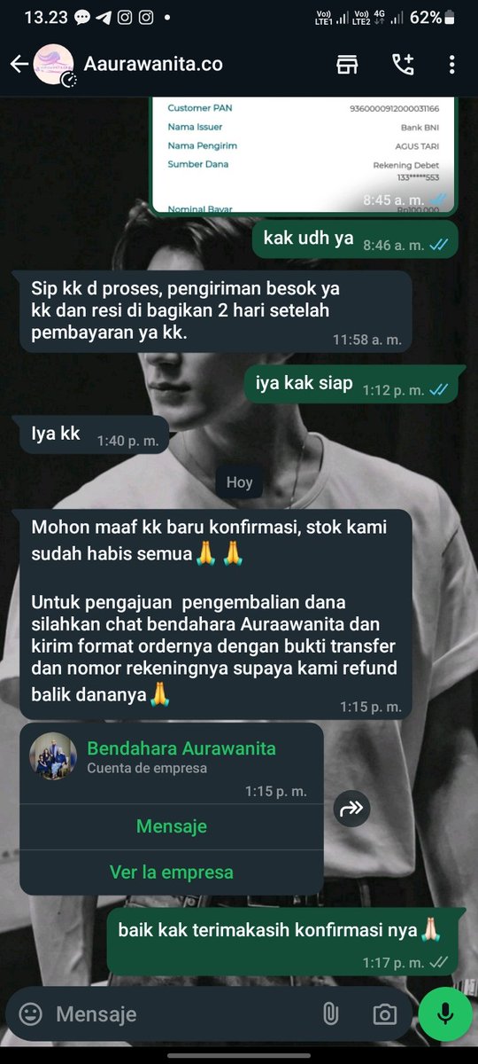 FridaIsmaw84678's tweet image. ges hati hati sama akun ini ya penipuan!!!, mending beli di toko resmi aja yang, hati hati dalam memilih toko semoga kalian bisa bijak dalam memilih toko biar ga kejadian kaya aku😊🌷 #penipuan #instagram #trift