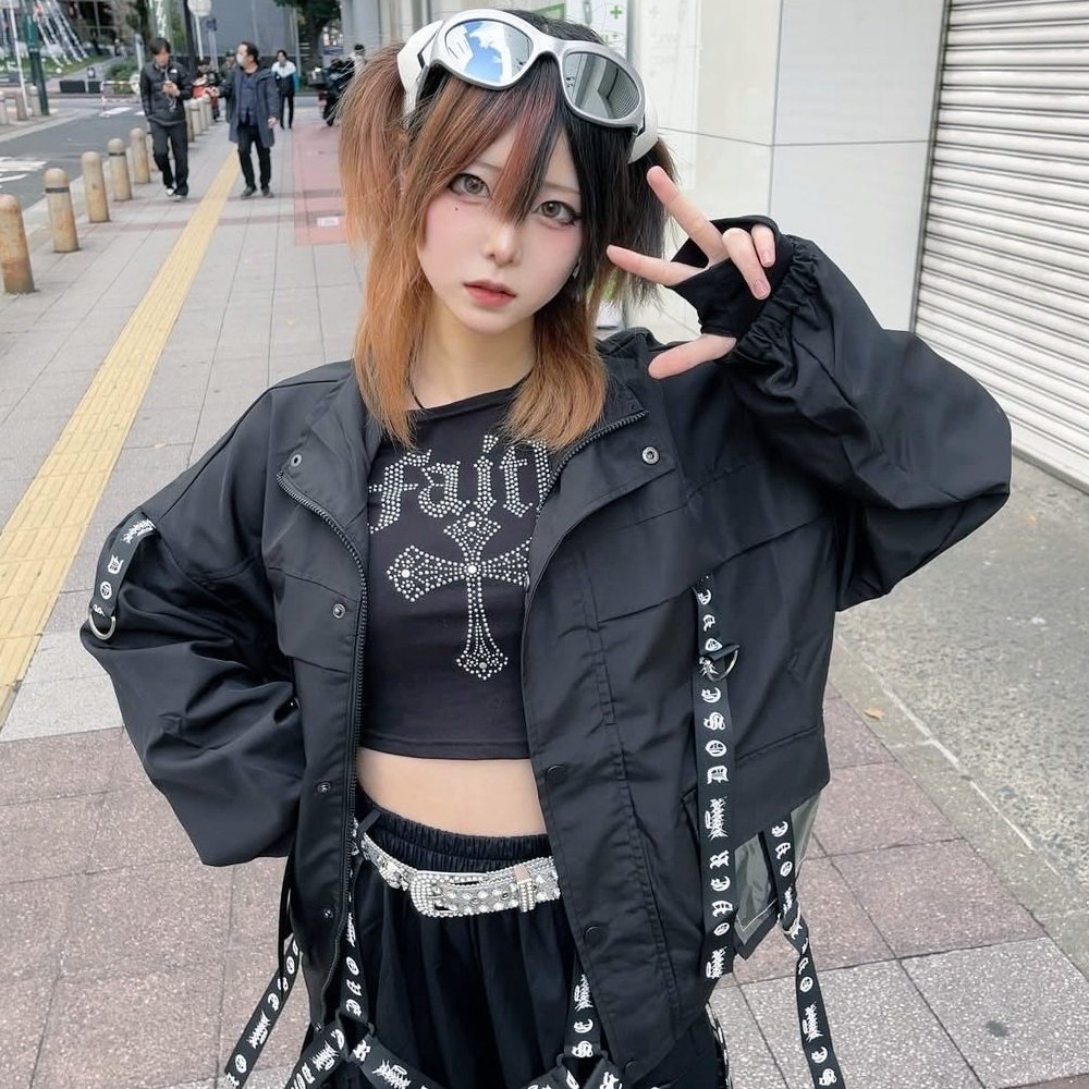 VOLCAN＆APHRODITE　サブカルコードハイネックブルゾン ブラック サブカルコードハイネックブルゾン | VOLCAN&APHRODITE