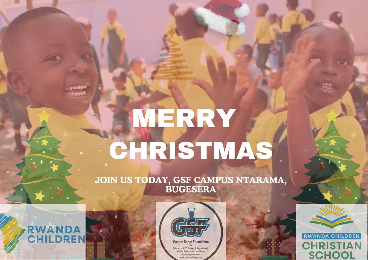 GSF_RC's tweet photo. Ibirori byo kwizihiza umunsi mukuru wa Noheli biratangiye, mu cyumba mberabyombi cya
@GSF_RC, abashyitsi, ababyeyi hamwe n'abarezi baje kwifatanya n’abana kwizihiza uyu munsi w’ibyishimo n’umunezero.#ChristmasParty #Kidfirst
@BugeseraDistr
@Rwanda_Child
@RwandaGender
@Rwanda_Edu https://t.co/U29WDI1krg