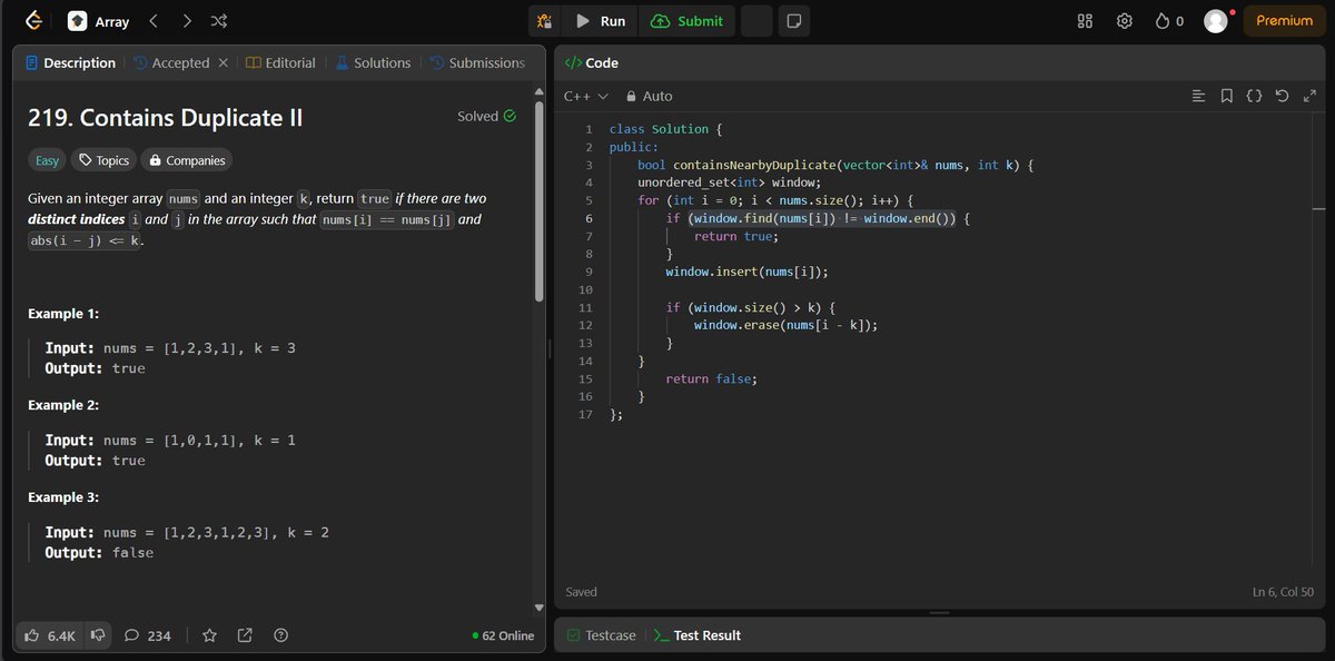 raijinsigma's tweet image. Question Solved ✅
Solved a question "Contain Duplicate II" using the sliding window technique. ChatGPT helped me come up with this approach😅
@ShradhaKhapra_
#DSA #CodingChallenge #codingdays