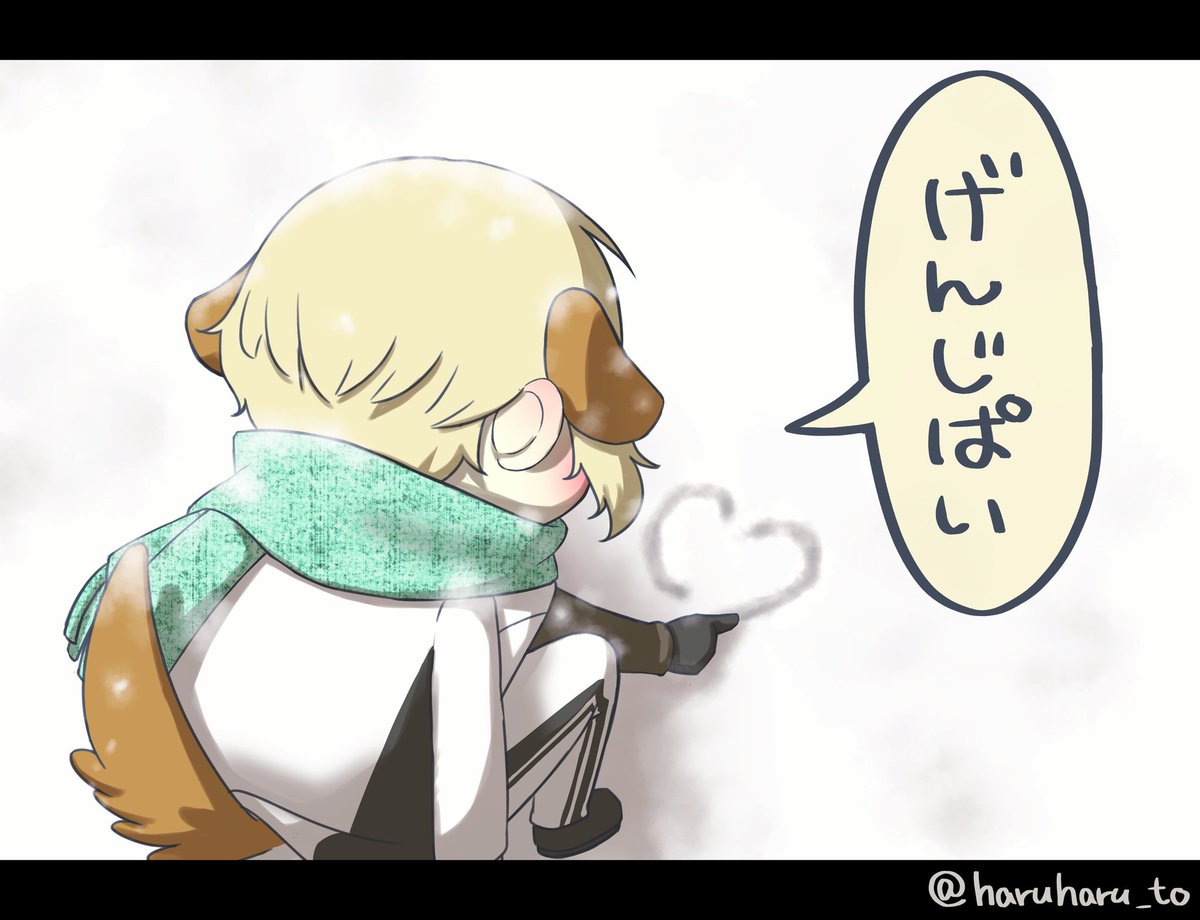 刀犬たちが雪にお絵描き🐶❄️ 