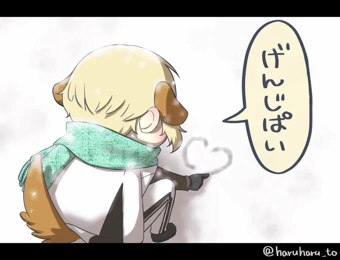 刀犬たちが雪にお絵描き🐶❄️ 