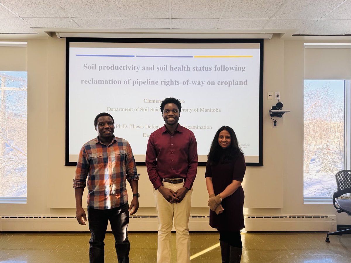 Oil and gas pipelines cross agricultural lands, and when they do, they reduce productivity - congratulations Dr. Clemence Muitire!