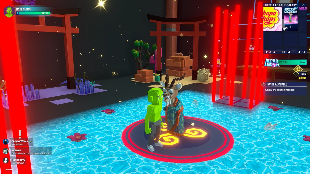 Moblytic's tweet photo. Training at the Battle of Galaxy Dojo in @TheSandboxGame. Preparing to defend the universe, one punch at a time! 🥋🌌 @dancefightapp https://t.co/8qM3JmBV3K #TheSandbox #AlphaSeason4 #AS4SocialChallenge https://t.co/oBln0r0AgE