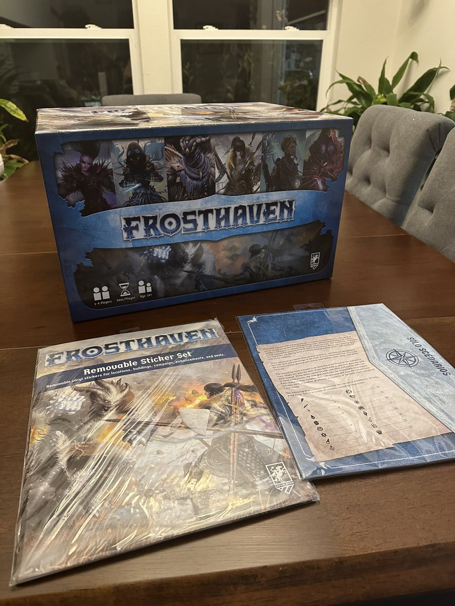 Laura 🇱🇧-Critical Mrs. (@critical_mrs) on Twitter photo .<a href="/JesseJerdak/">Jesse Jerdak 🐻 is on BlueSky now. It's better.</a> got me an early Christmas present while we were at Pax. Frosthaven by <a href="/Cephalofair/">Cephalofair Games</a>. .<a href="/JesseJerdak/">Jesse Jerdak 🐻 is on BlueSky now. It's better.</a> got me an early Christmas present while we were at Pax. Frosthaven by <a href="/Cephalofair/">Cephalofair Games</a>.