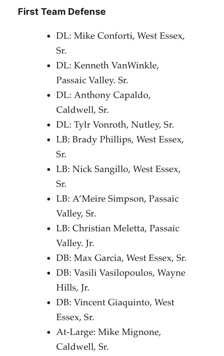 Grateful to be named First Team All Conference Linebacker for the second year in a row.