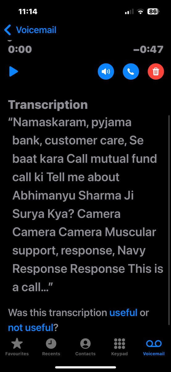 #AI is going to rule us??! Here is a auto transcript of voicemail recorded on my phone!! 🤣🤣